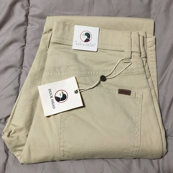 Duck Head Pinpoint 5 Pocket Canvas Men’s 28x32 Pants In Color Sand,NWT - Picture 8 of 9